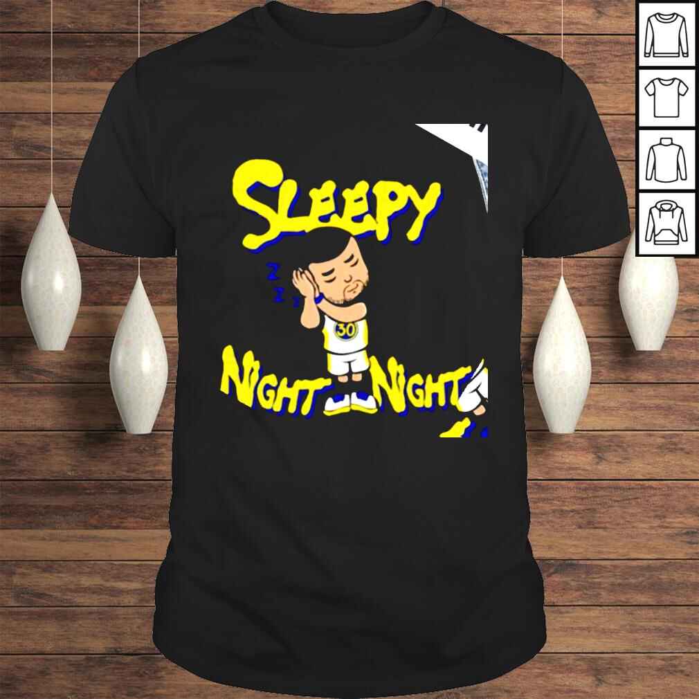 Golden State Warriors Steph Curry Sleepy Night Night chibi shirt