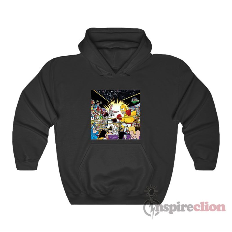 Homer Simpson Vs Bugs Bunny Hoodie