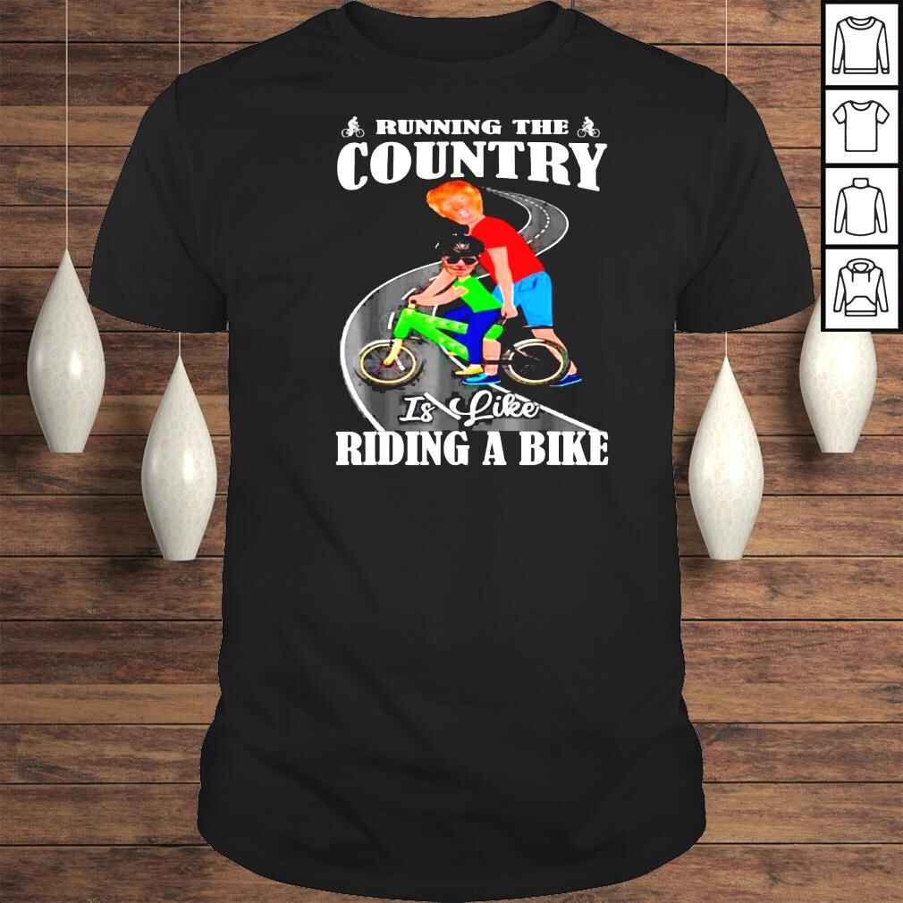 Joe Biden Falling Off His Bicycle Trump Teacher Shirt