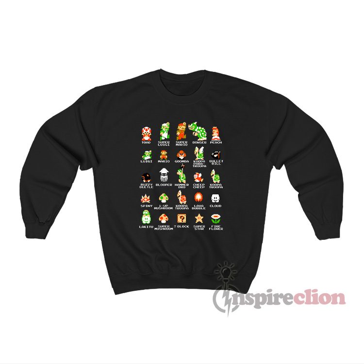Nintendo Super Mario Bros Character Sweatshirt