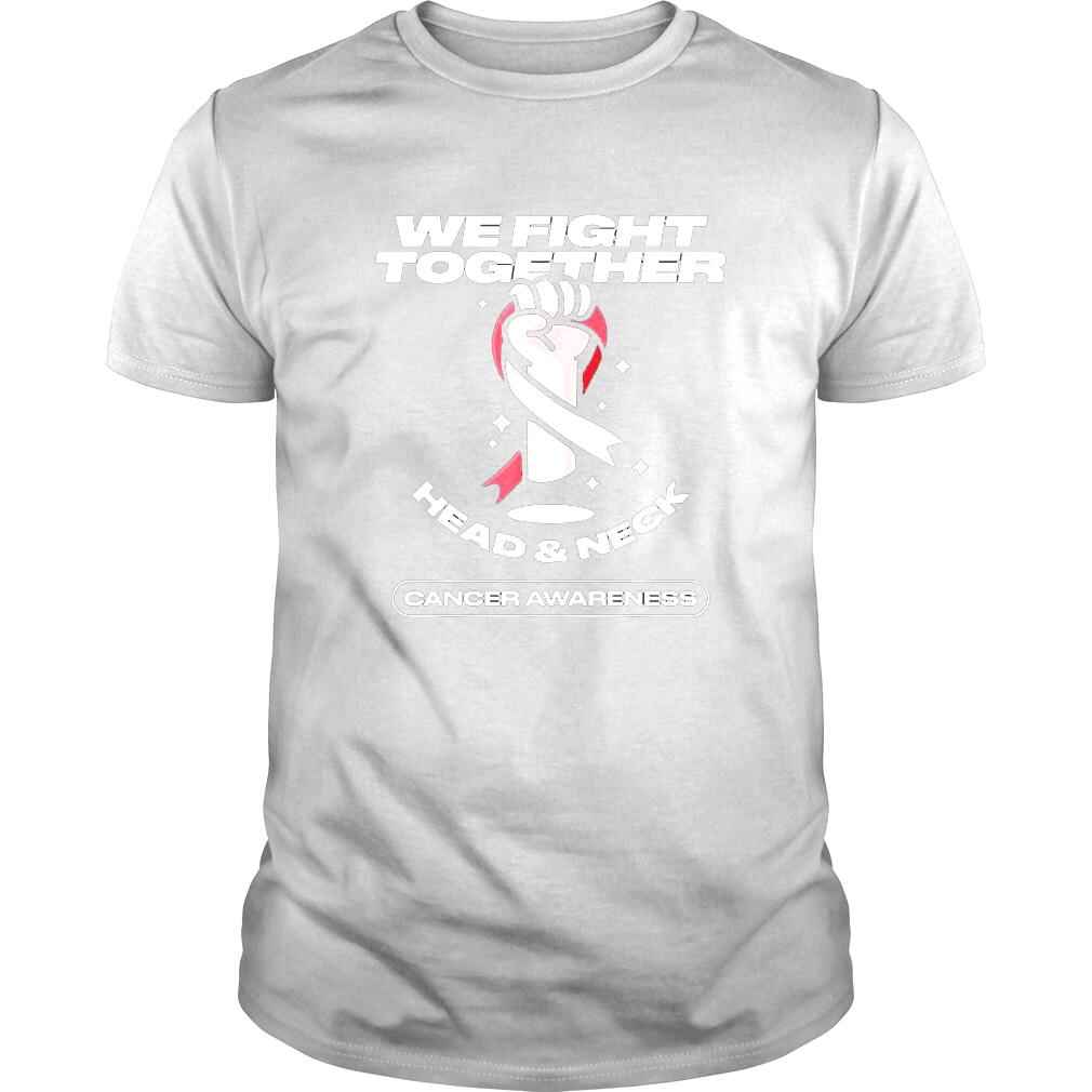 white burgundy ribbon family head neck cancer awareness shirt