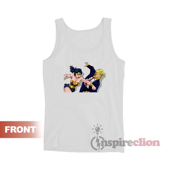 Wonder Woman Punching Donald Trump Tank Top