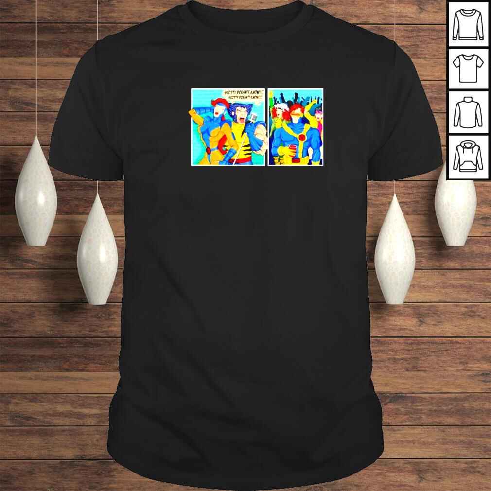 XMen Comic Scotty Doesnt Know Shirt