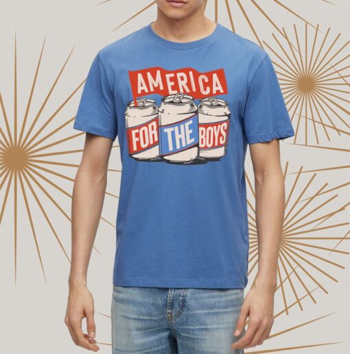 For the boy beer can usa pocket t-shirts