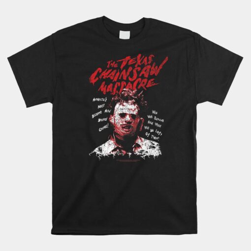 Texas Chainsaw Massacre Leatherface Word Crown Shirt