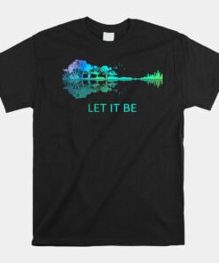 Watercolor Tree Sky There Will Be An Answer Let-it Be Guitar Shirt