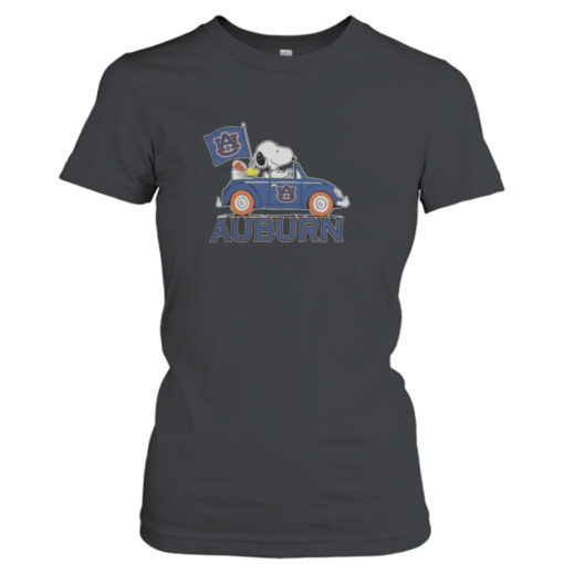 Peanuts Snoopy And Woodstock Auburn Tigers On Car 2023 T-shirt T-Shirt Hoodie