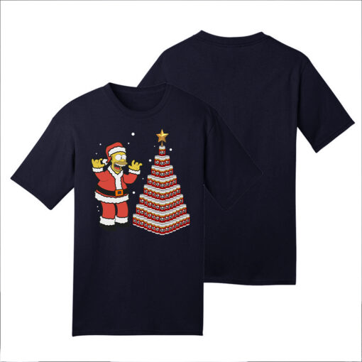Homer Simpson Tis The Season Duff Beer Christmas Tree 2024 Shirts