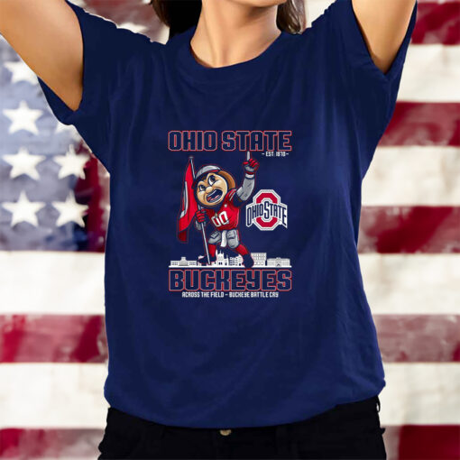 Ohio State Est 1870 Buckeyes Across The Field Buckeye Battle Cry T-Shirtt