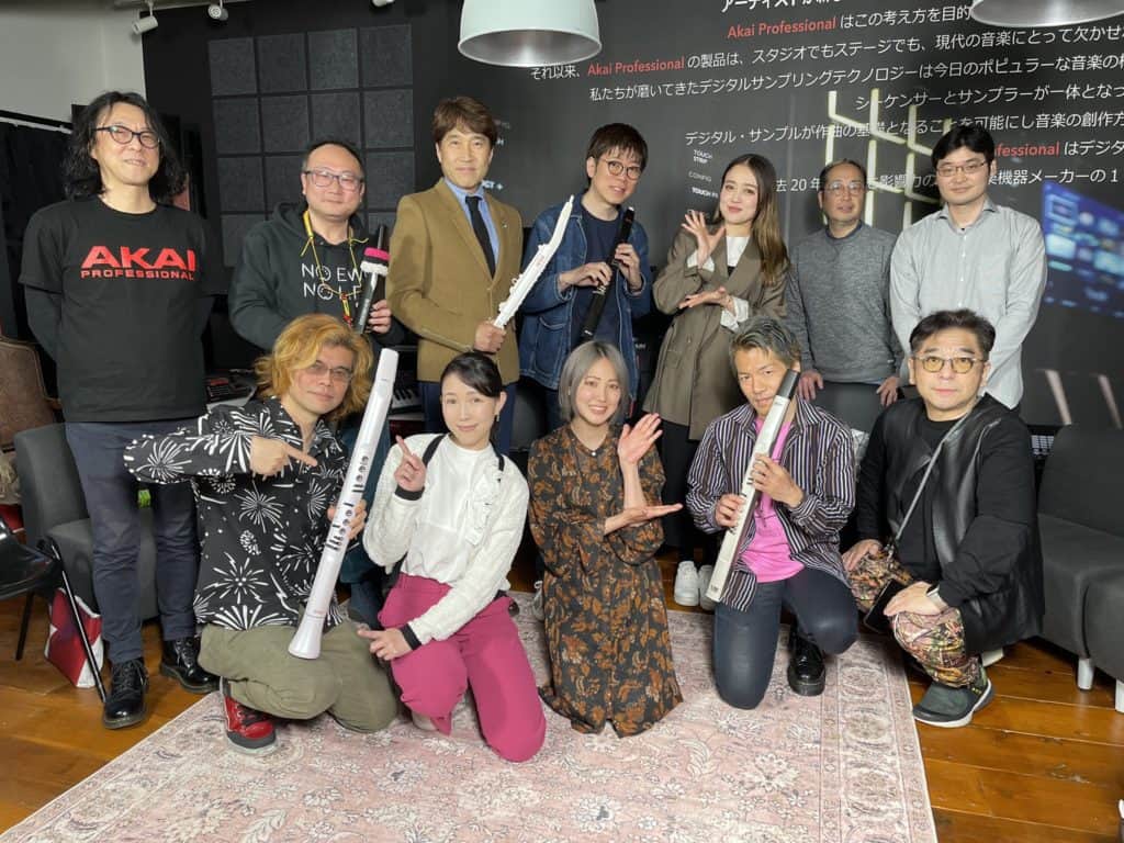 EWI公式エンドーサーアーティストの集合写真。国内外で活躍するプロ演奏家と交流。