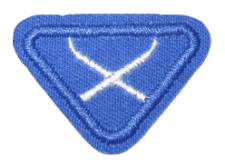 Zentrallager Badge in Blau, Symbol für effiziente Logistik und Lagerverwaltung, Firmenlogo, repräsentativ für zentrale Lagerhaltung, hochwertige Gestaltung, deutsches Unternehmen.