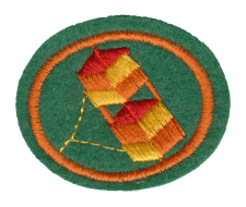 Zentrallager Abzeichen mit Knoten, Symbol für Organisation und Lagerverwaltung in der Advent-Verlag, ideal für Uniformen und Auszeichnungen.