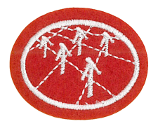 Zentrallager Teppich mit Firmenlogo und Netzwerkmotiv, hochwertiges Textilprodukt für Lager- und Logistikbereiche, spezielle Gestaltung für professionelle Anwendungen.