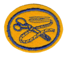 Zentrallager Aufnäher mit Schere und Maßband, für Pfadfinder und Scouts, für Abzeichen und Uniformen.