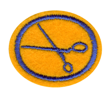 Schwarzes Zentrallager-Emblem auf gelbem Hintergrund, symbolisiert Lagerverwaltung und Logistikprozesse.