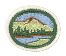 Berg und Fluss embroidered Patch, appeals for outdoor activities, hiking, nature lovers, and outdoor gear customization, ideal for jackets, backpacks, and uniforms.