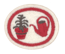 Grüne Pflanze in rotem Blumentopf und Rauchpfeife, symbolisch für Natur und Tradition.