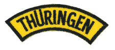 Thüringen Logo Stickpatch, zentrale Lagerverwaltung, hochwertige Textilstickerei, Bekleidung und Merchandising, regionaler Bezug, Markenqualität, Textilveredelung, Firmenlogo, Werbung, Vereinskleidung, textile Werbemaßnahmen.