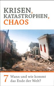 Krisen, Katastrophen, Chaos – Buchcover mit zerstörter Stadt, Bild eines zerstörten urbanen Umfelds, katastrophale Szenarien, Endzeit, globale Krisen, apokalyptische Szenarien, Überlebensstrategien, Weltuntergang.