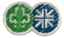 - Green and blue embroidered patches featuring a frog and a snowflake, symbolizing nature and winter themes.