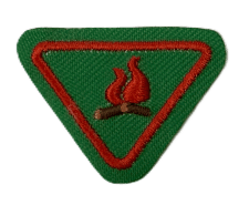 Feuerwehr Abzeichen, embroidered patch, Brandschutz, Einsatz, Feuerwehrsymbol, rote Flamme, grüne Basis, Symbolik, Einsatzkraft, Feuerwehrmann, Icon, Rettungsdienst, Feuerwehr-Emblem, Dienstabzeichen.
