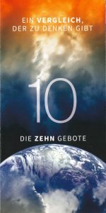 Verbindung von Himmel und Erde mit Blick auf die Erde, symbolisiert die Bedeutung der zehn Gebote für unseren Planeten.