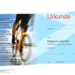 Reli-Urkunde Fahrrad