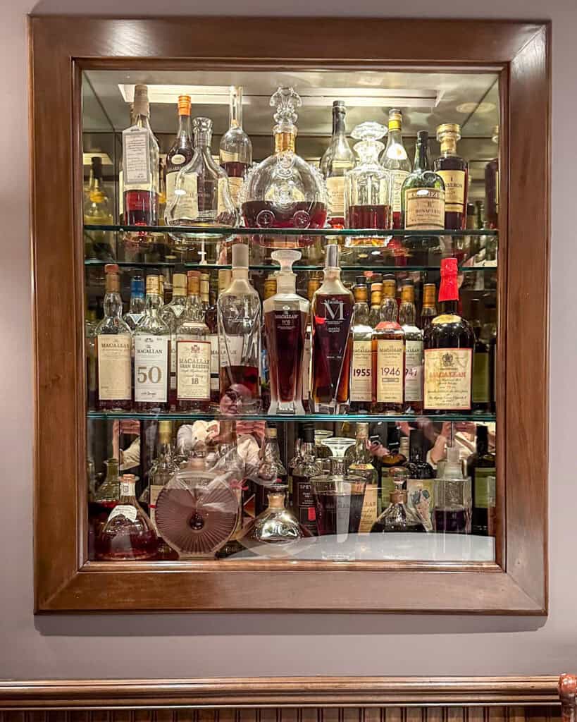 Rare and special bottles of liquor.