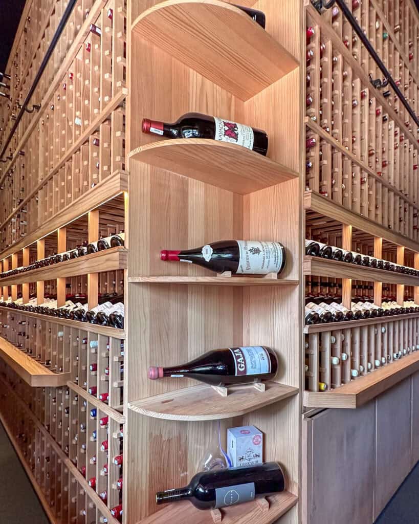 The inside of The French Laundry wine cellar.