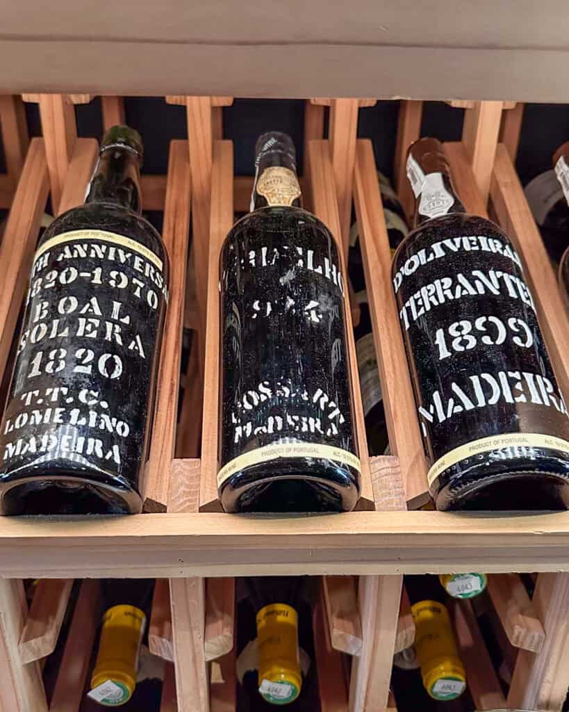 The oldest bottle of wine in the wine cellar.