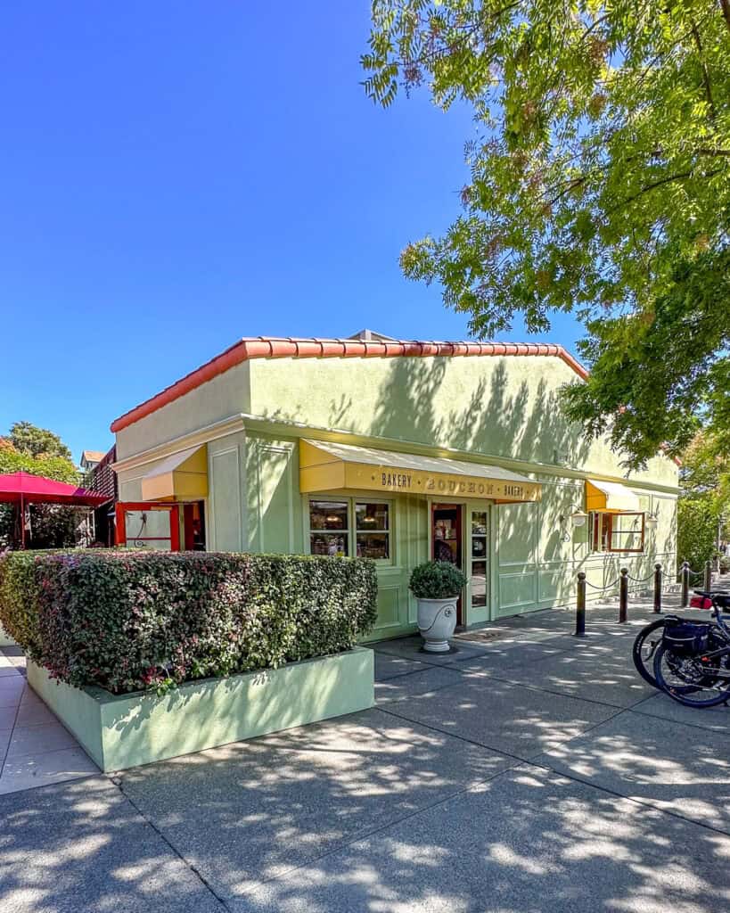 The exterior of the Bouchon Bakery located in Yountville, California.