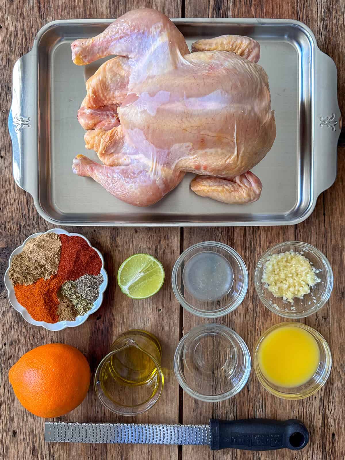 Marinade Ingredients for a South American chicken recipe,