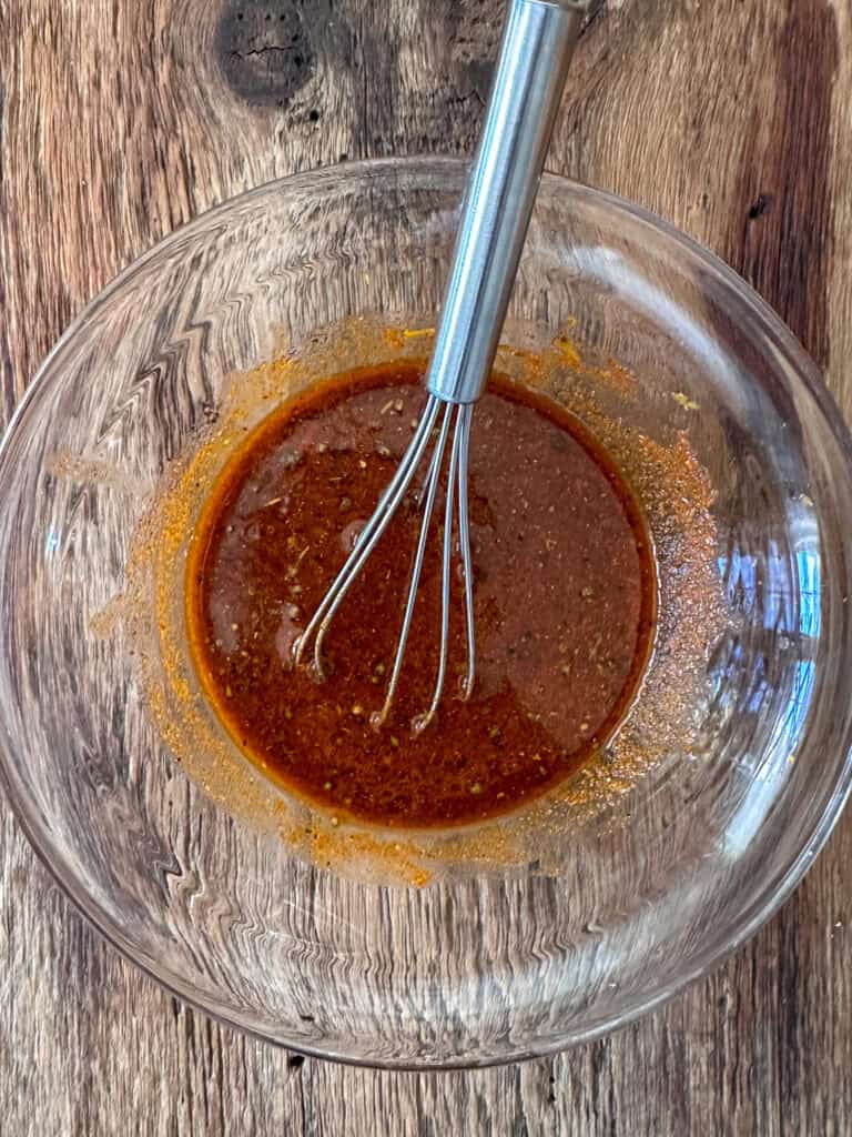 A bowl of South American-inspired chicken marinade.