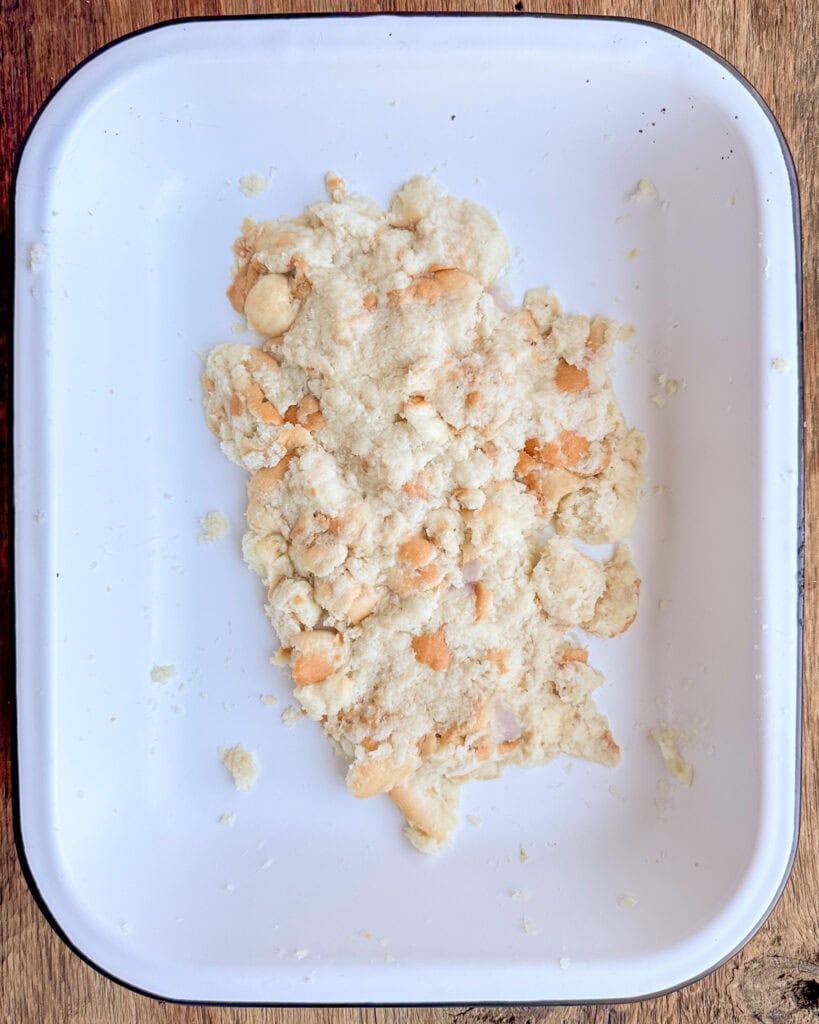 Soaked bread in shallot juice.