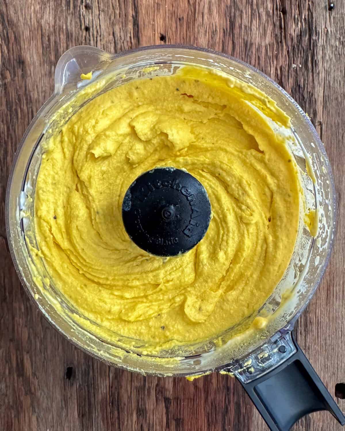 Blitz the deviled egg yolk mixture in a mini processor.