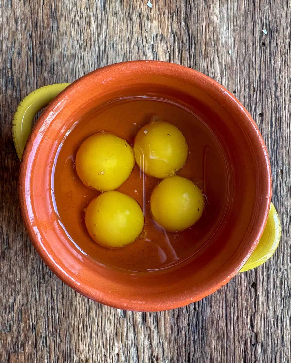 Confit egg yolks.