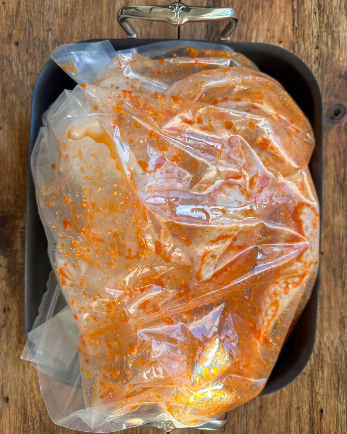 Marinate the turkey in adobo sauce in a bag for 12-24 hours.