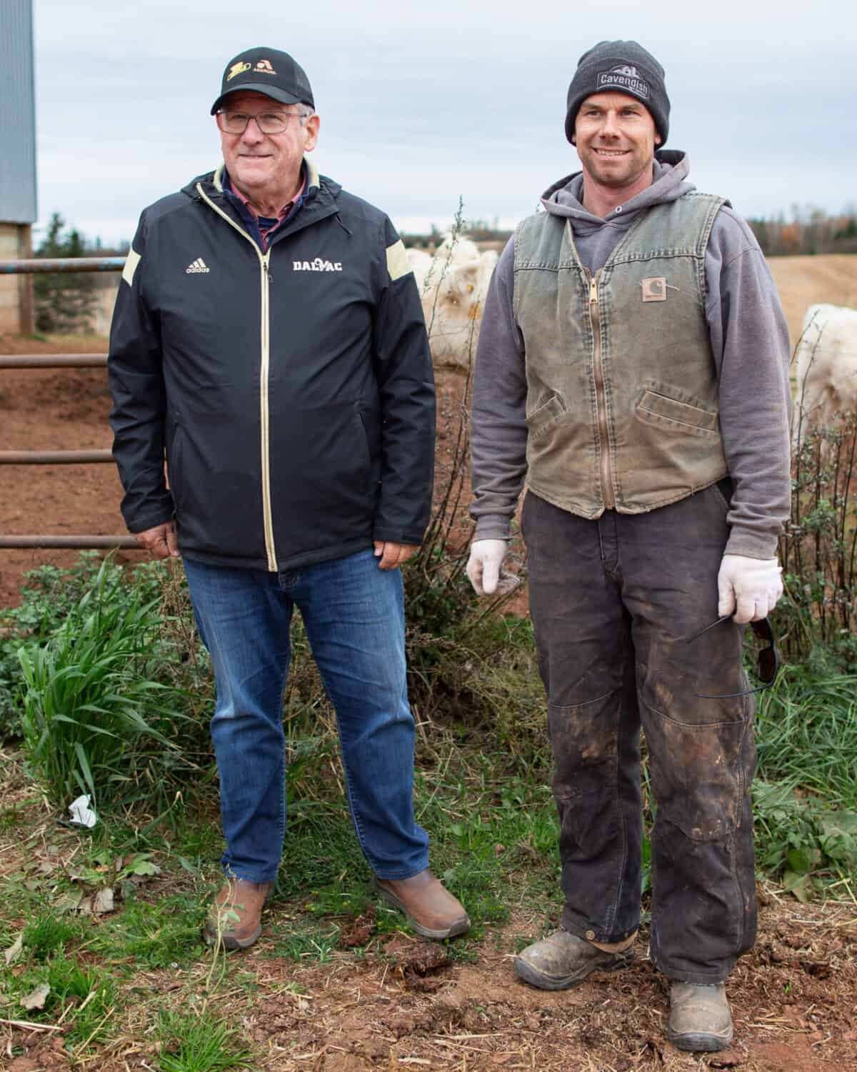David and Brett Francis, a father-son duo from a seven-generation farming family.