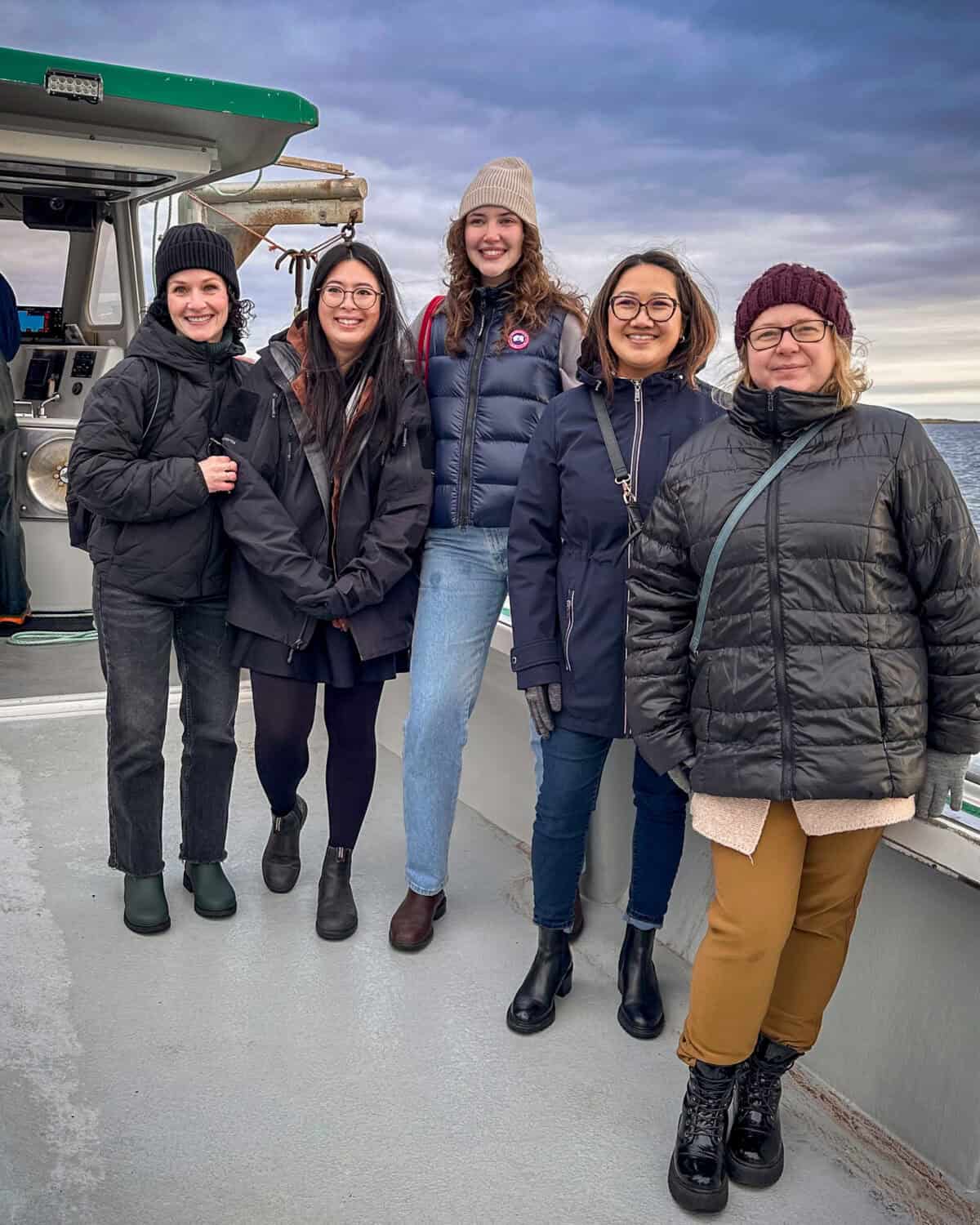 A group of food bloggers on the mussel tour.