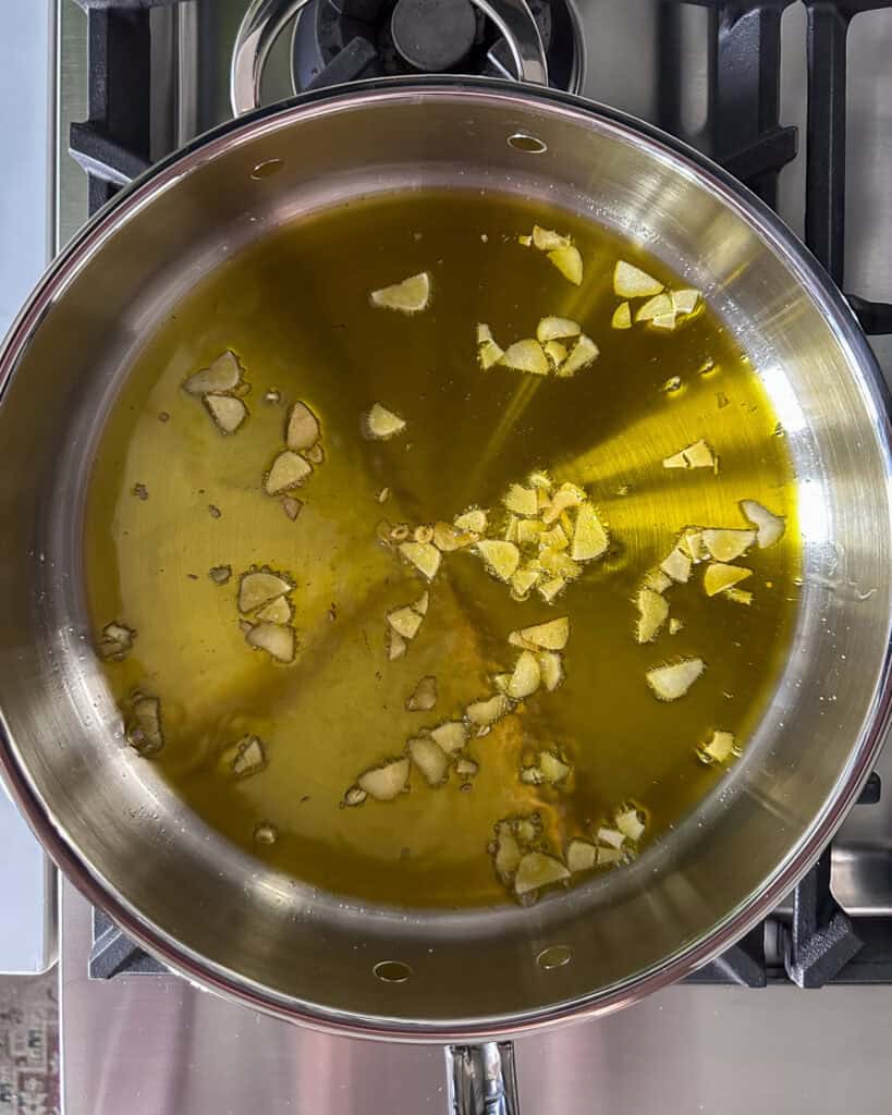 Infuse oil with garlic.