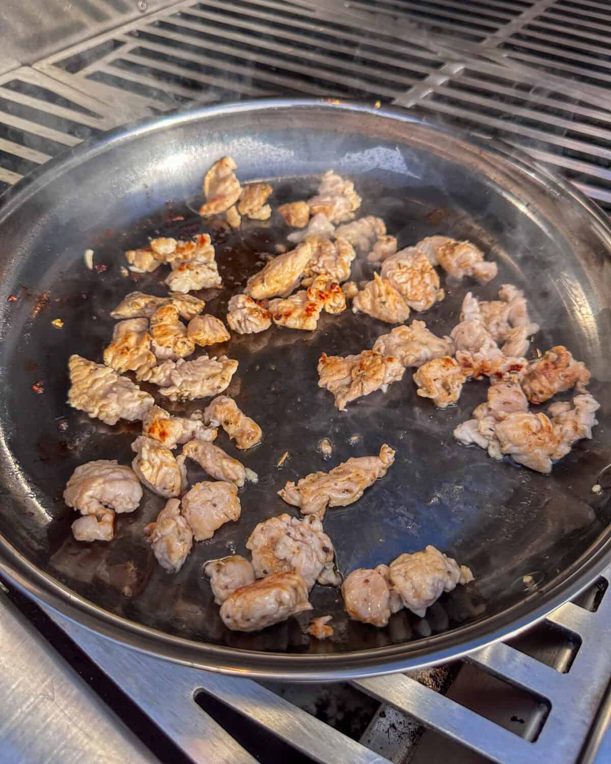 Add the turkey trimmings and cook for 4-5 minutes until browned. Remove and set aside.