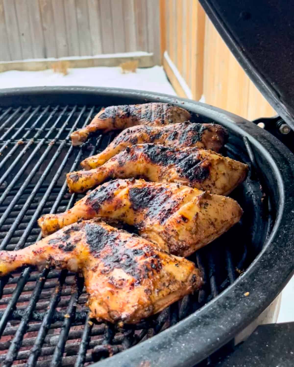 Move the chicken to the indirect heat side, skin side up