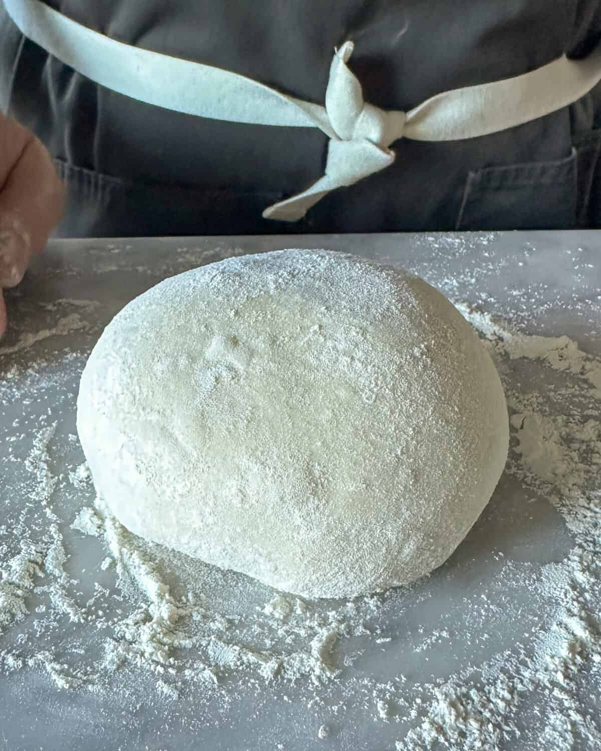 Transfer the dough to a lightly floured surface and knead gently into a ball.