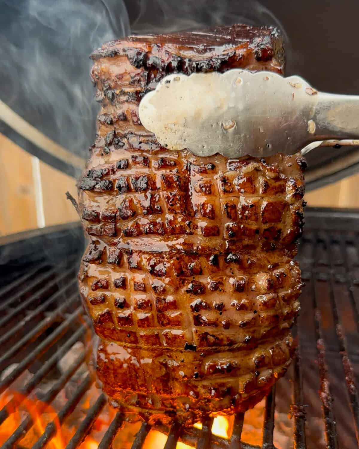 Sear the sous vide roast beef on all sides.
