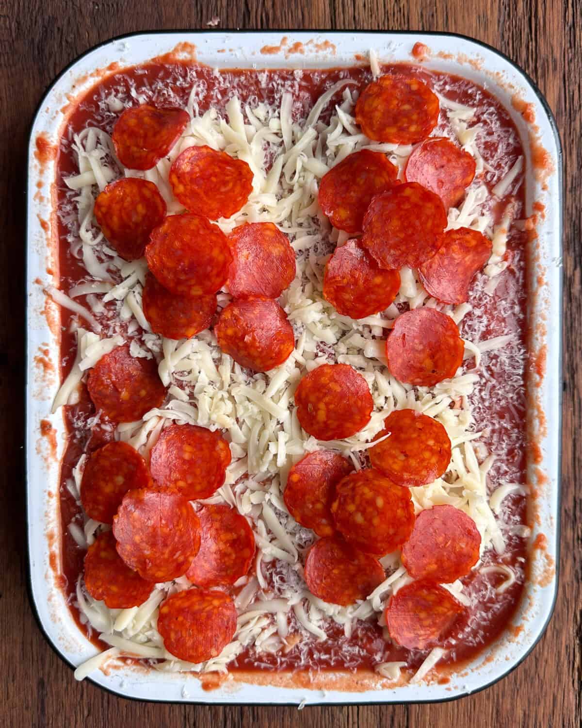 Top the Chicken Pizzaiola with pepperoni.