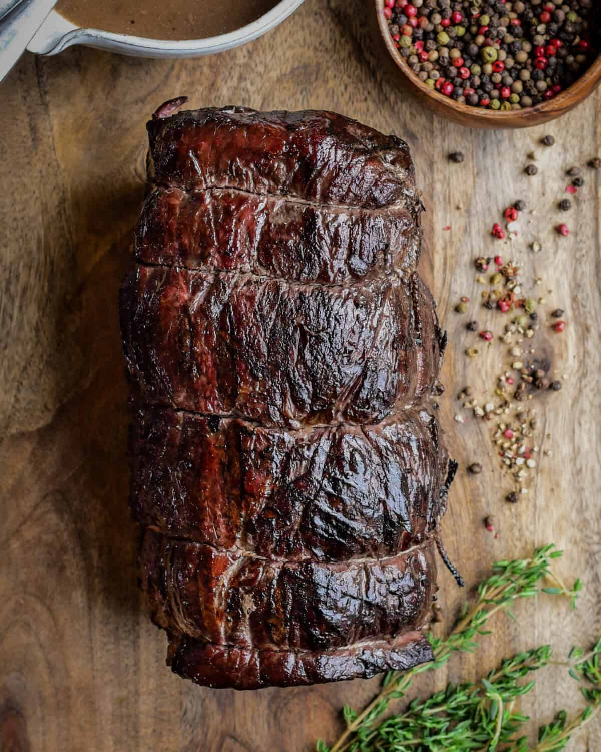 Let the roast beef rest before slicing.