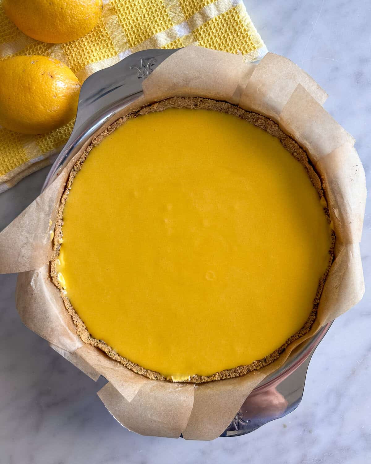 Spread cooled curd evenly over the mascarpone layer and chill for 3-4 hours, or ideally overnight.