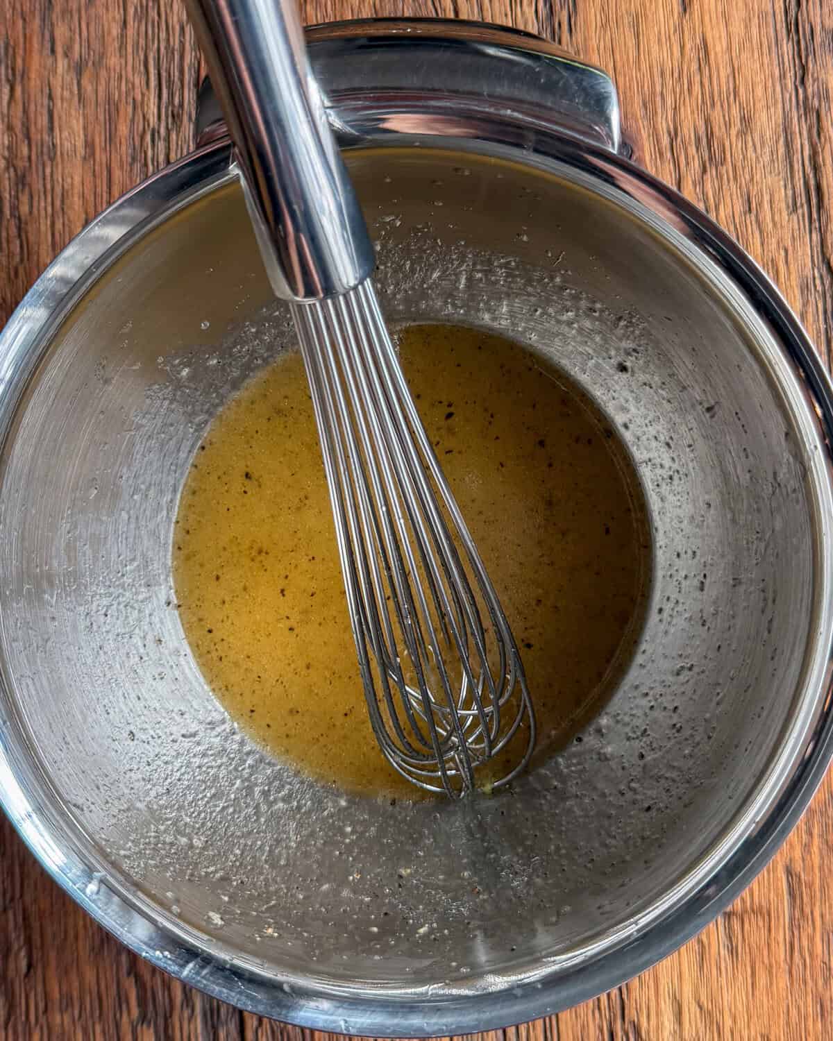Whisk together all the dressing ingredients.