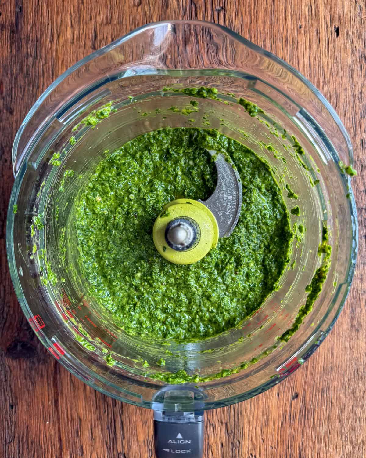 Pulse until you have a slightly textured green zhoug paste.