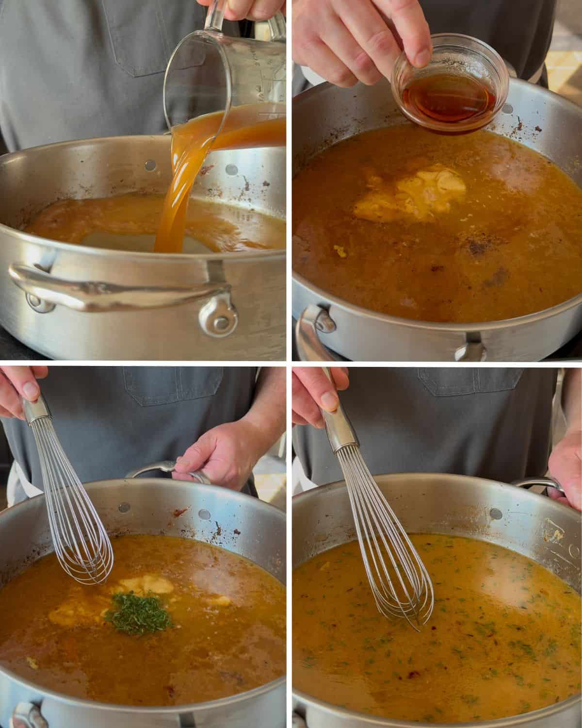 Make the glaze for the apple cider glazed chicken recipe.